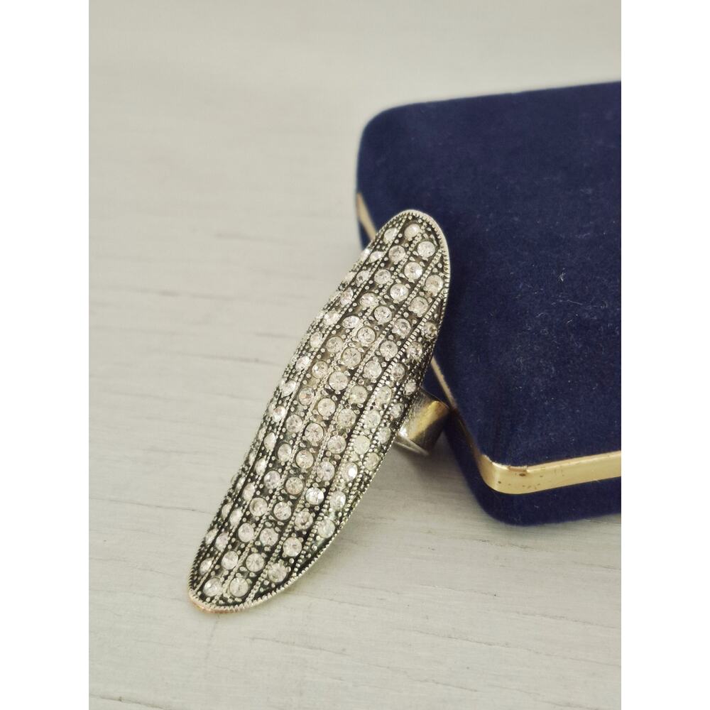 Vintage JewelMint Silver-tone Large Statement Ring